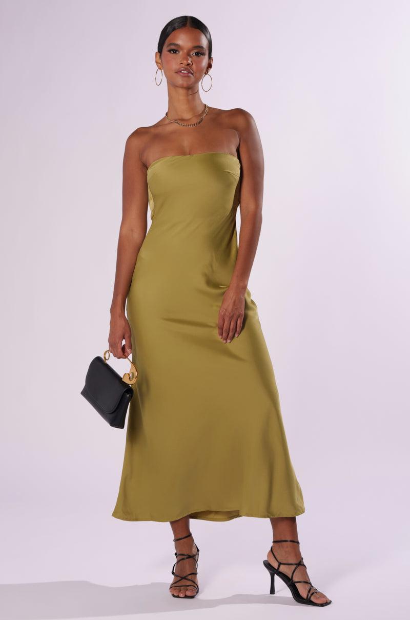 BEST GUEST SATIN MAXI DRESS Product Image