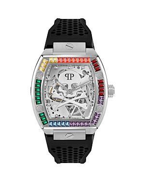 PHILIPP PLEIN The $keleton Silicone Strap Watch, 44mm Product Image