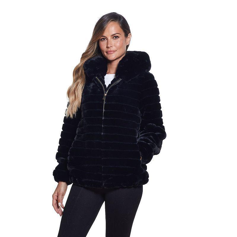 Gallery Hooded Faux Fur Jacket Product Image