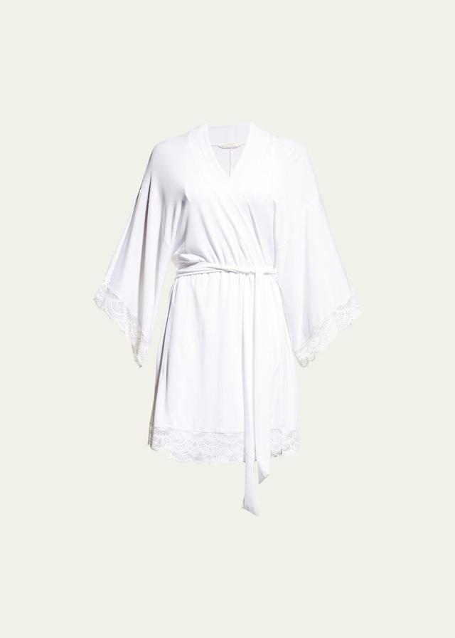 Eberjey Mariana Lace Trim Jersey Knit Robe Product Image