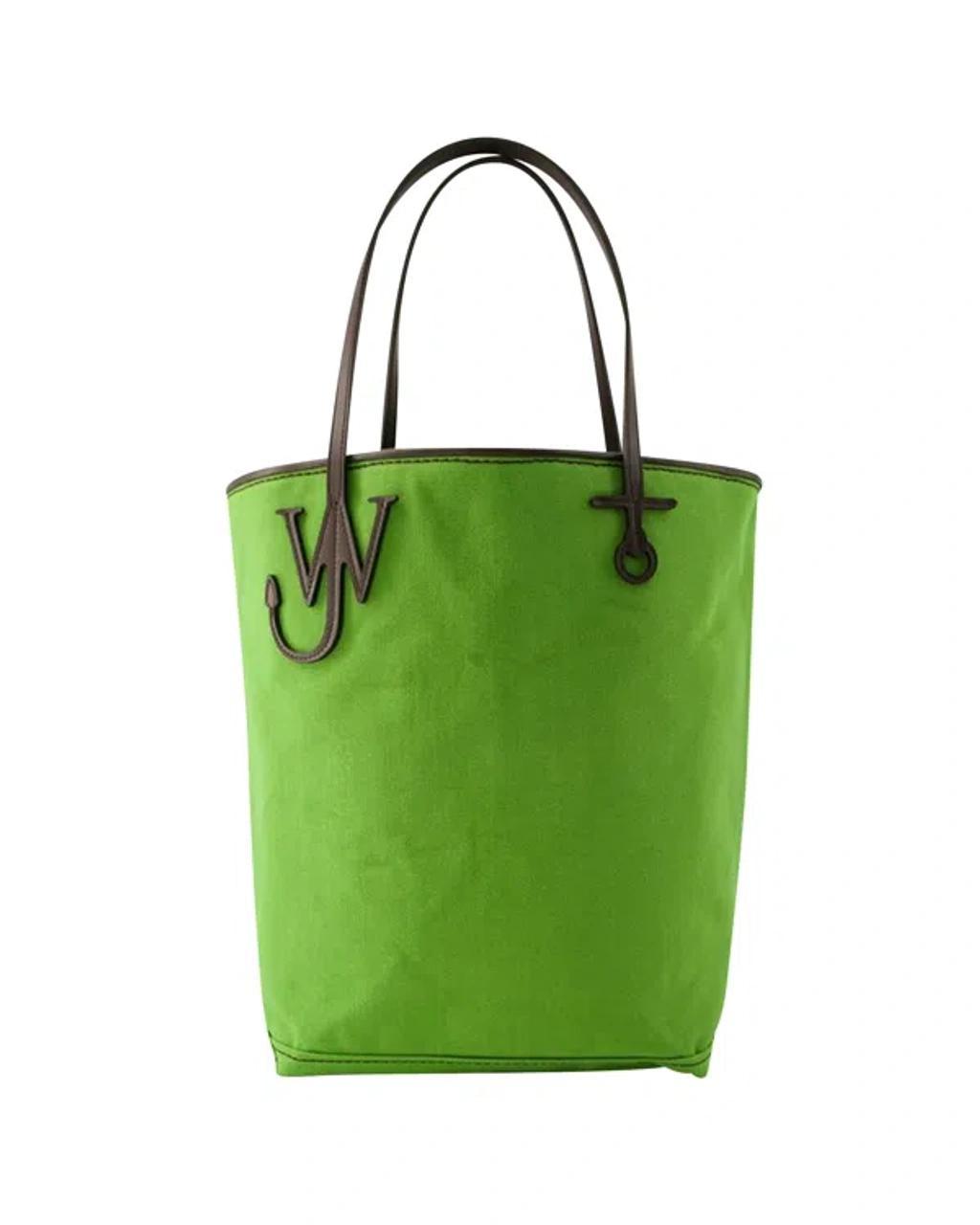 JW ANDERSON Anchor Tall Tote Bag - J. W. Anderson - Canvas - Green/brown Product Image