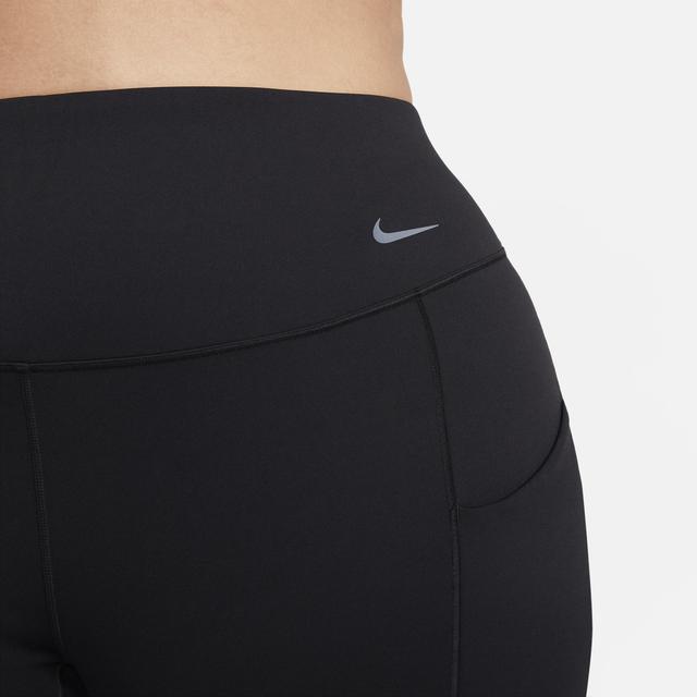 Nike Women's Universa Medium-Support High-Waisted 7/8 Leggings with Pockets (Plus Size) in Black, Size: 3X  Product Image