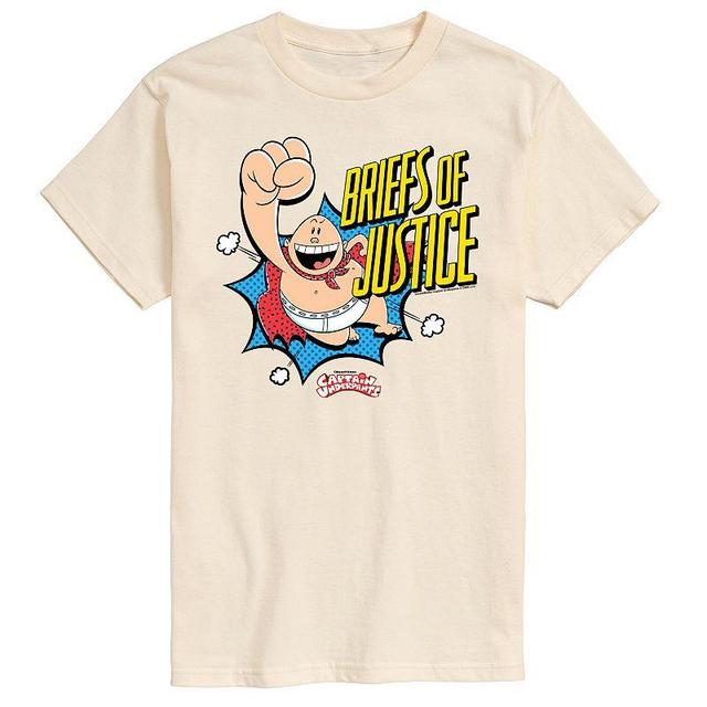 Mens Captain Underpants Briefs Of Justice Graphic Tee Product Image