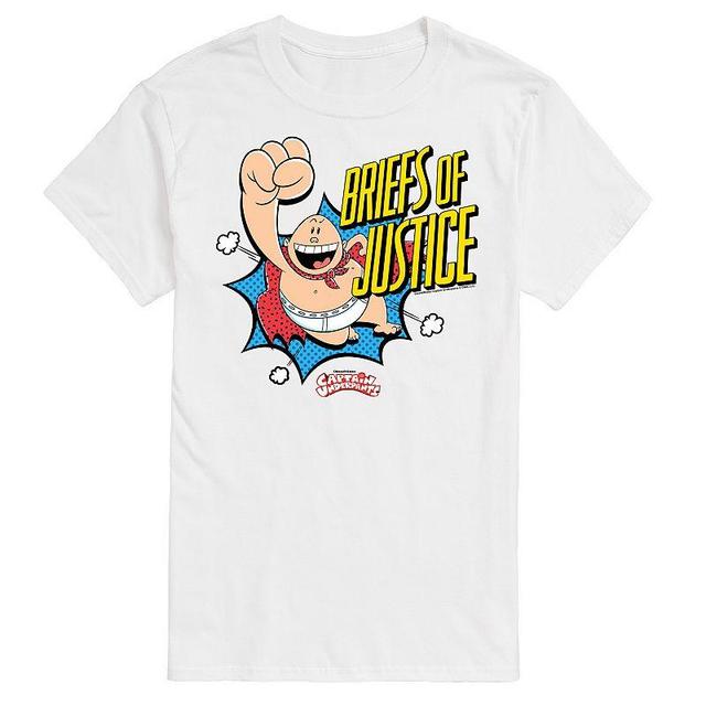 Mens Captain Underpants Briefs Of Justice Graphic Tee Product Image