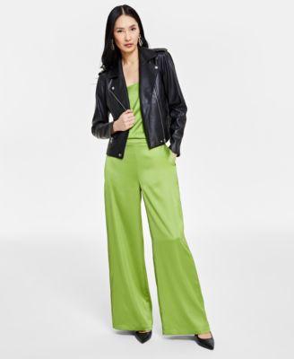 Women's Satin High-Rise Pull-On Pants, Created for Macy's Product Image