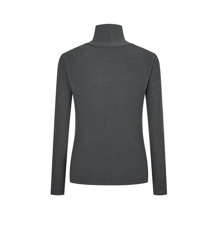 Long Sleeve Turtleneck Plain Top Product Image