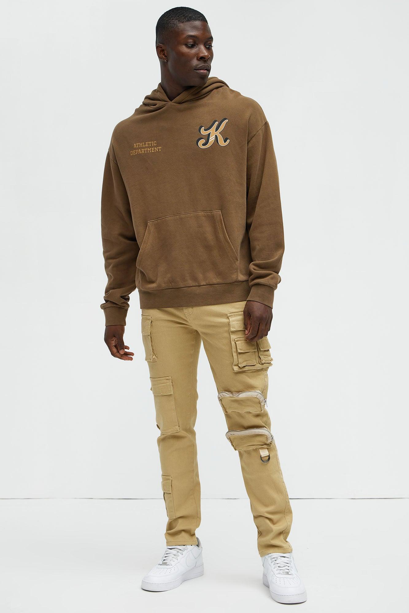 More Than One Cargo Pocket Slim Jeans - Khaki Product Image