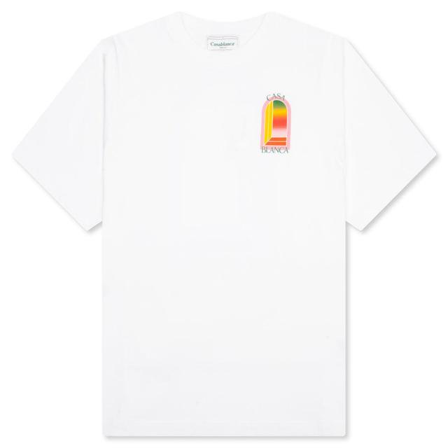 Gradient Arch Logo T-Shirt - White Male Product Image