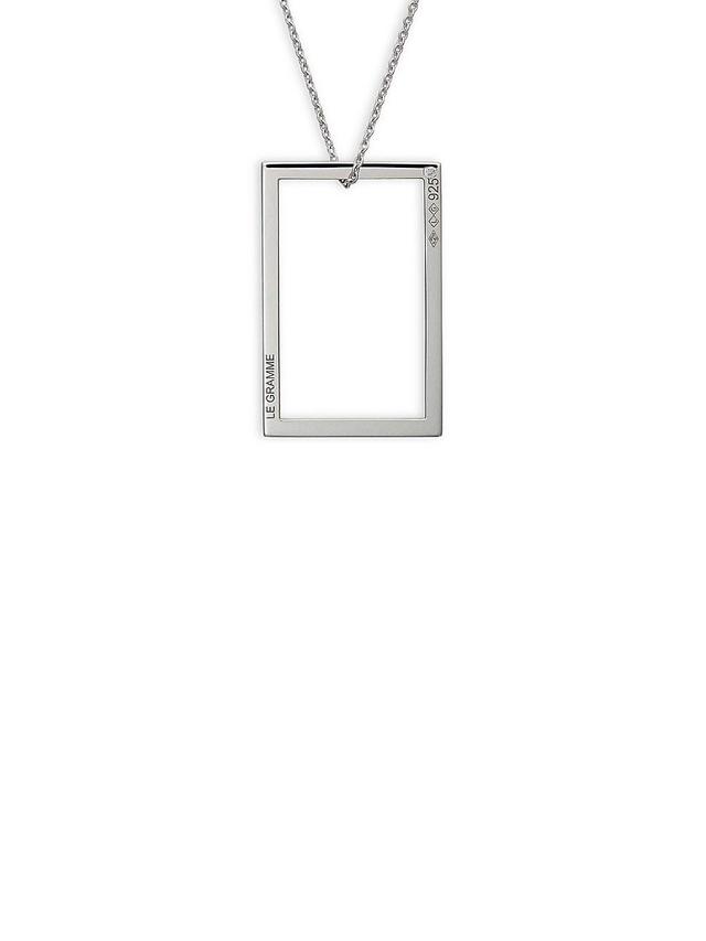 Mens Unisex 2.6G Polished & Brushed Sterling Silver Necklace Product Image