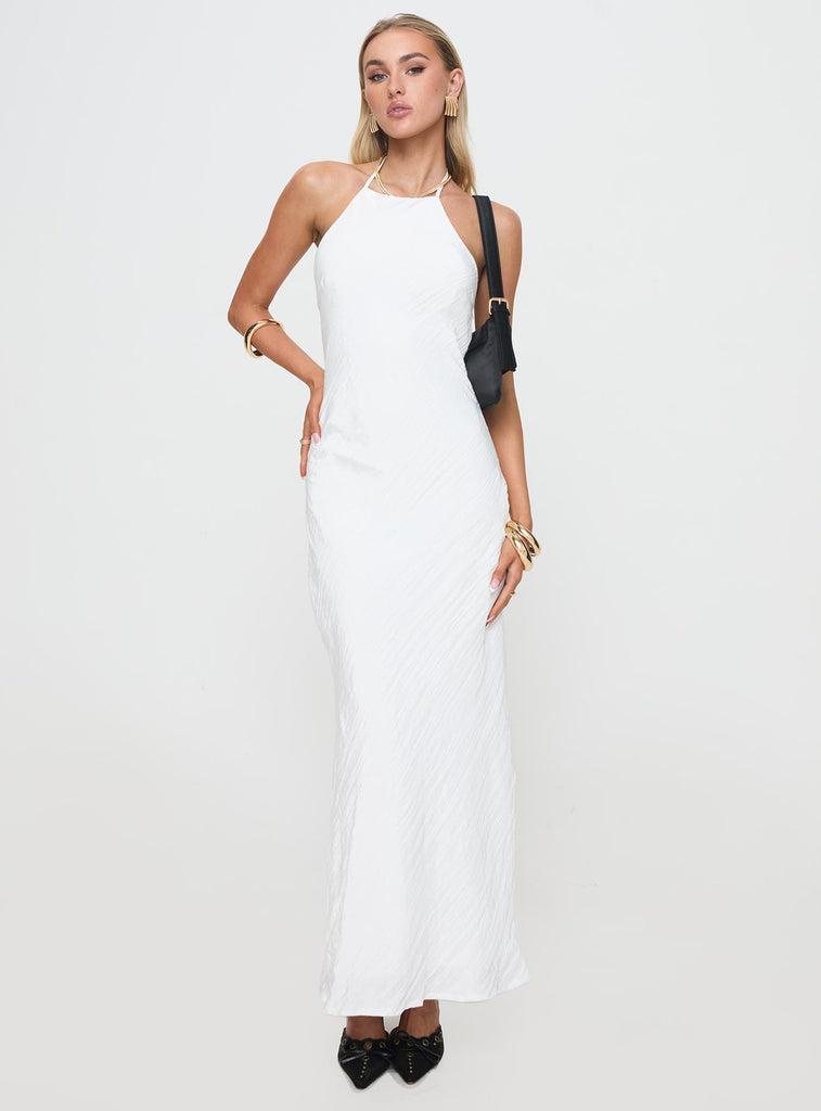 Just Peachy Maxi Dress White Product Image