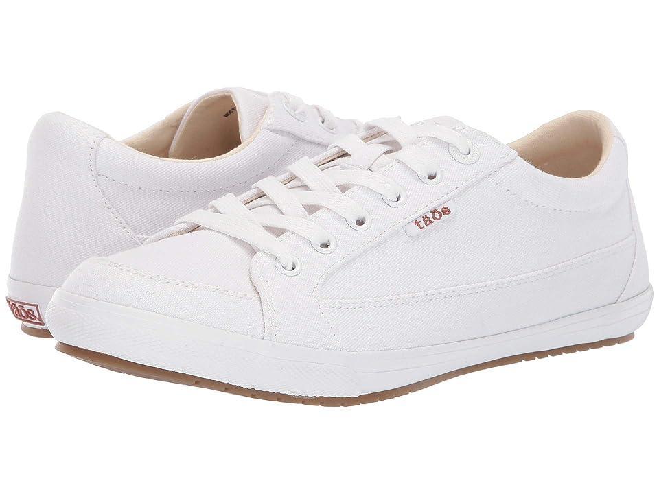 Taos Footwear Moc Star (White Softy Canvas) Women's Lace up casual Shoes Product Image