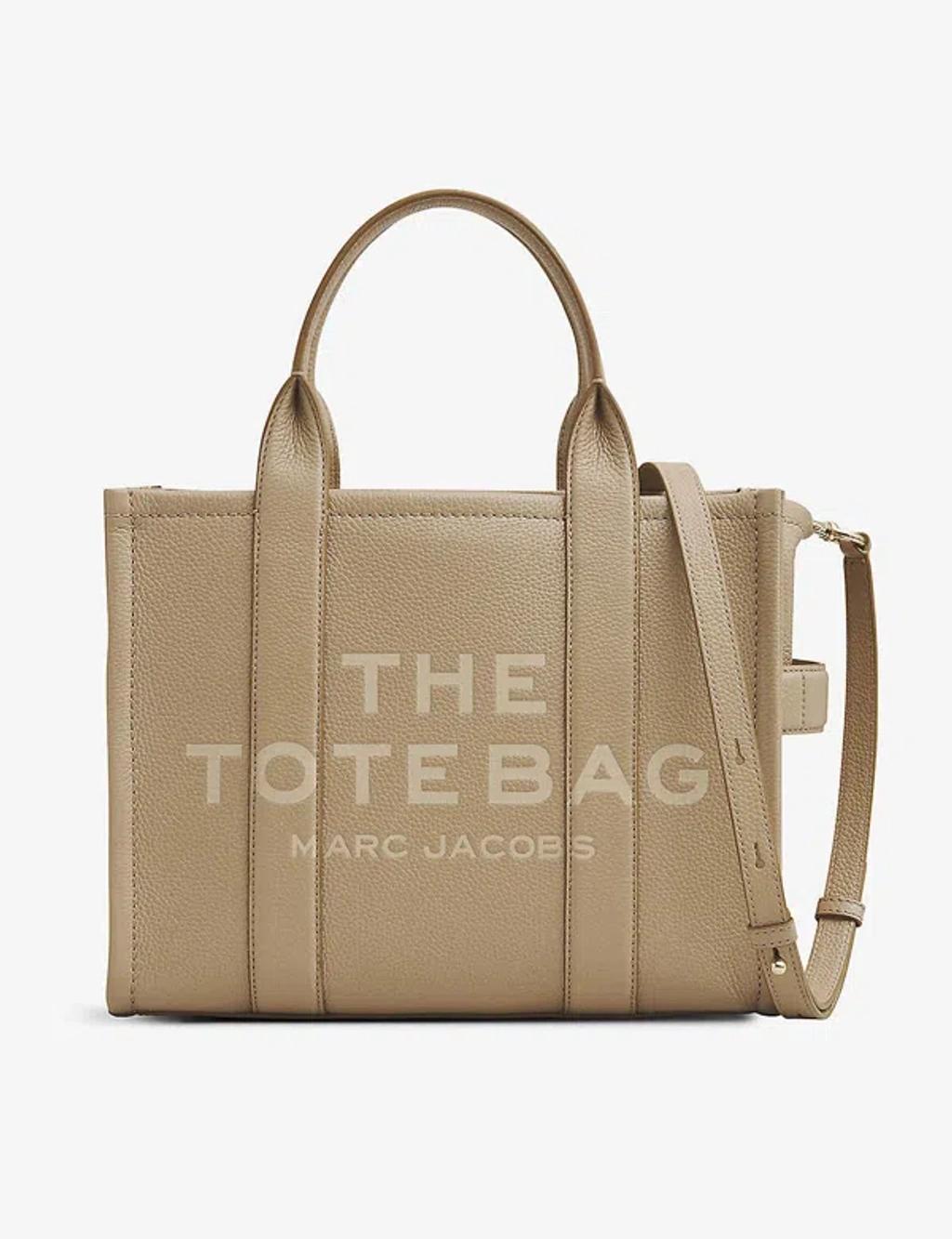 MARC JACOBS The Leather Medium Tote Bag In Brown product image