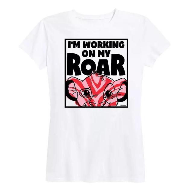 Disneys Lion King Simba Womens Im Working On My Roar Graphic Tee Product Image