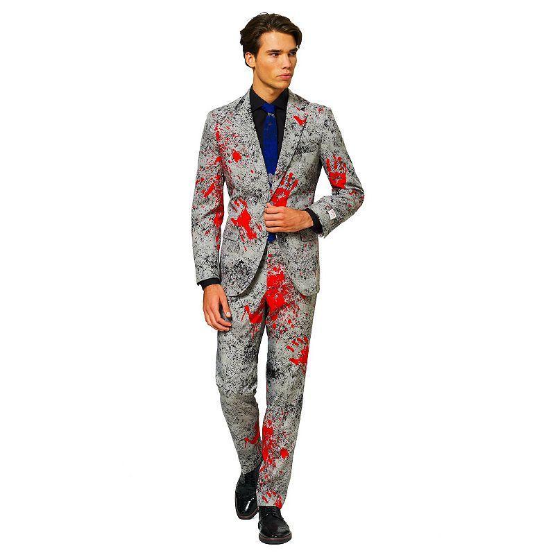 Mens OppoSuits Slim-Fit Novelty Pattern Suit & Tie Set Product Image