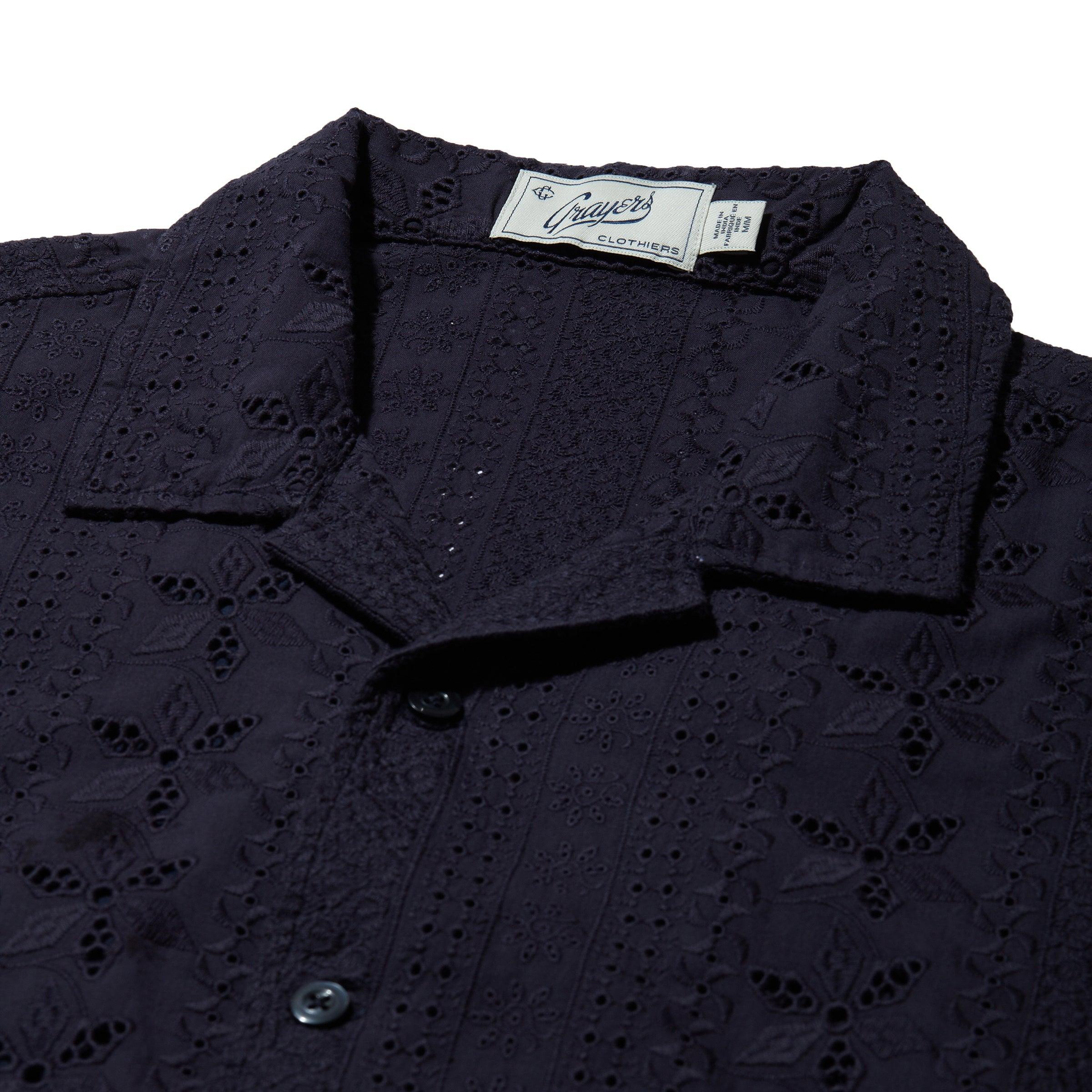 The Resort Embroidered Shirt - Graphite Product Image