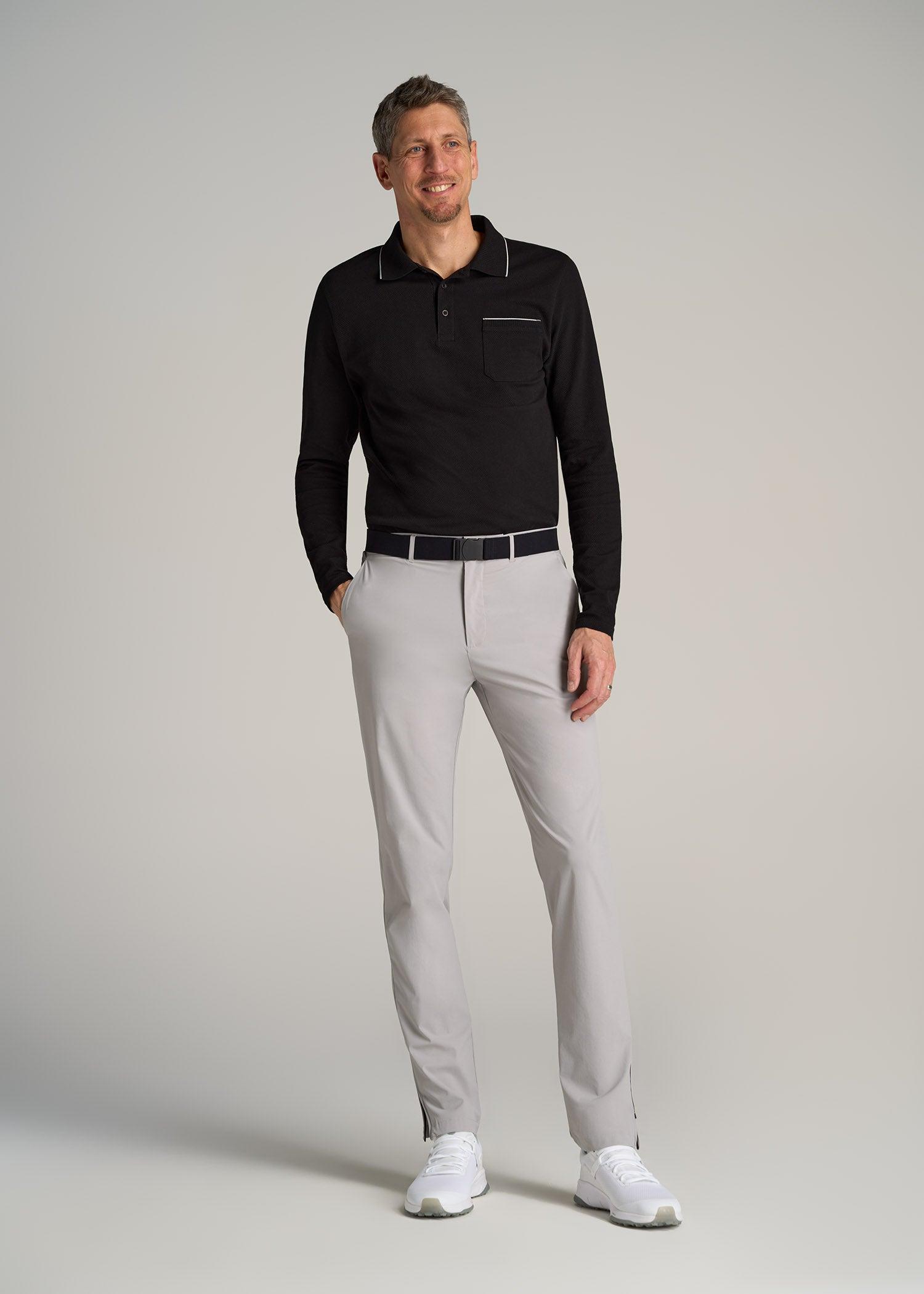 Performance TAPERED-FIT Chino Pants for Tall Men in Light Grey Product Image