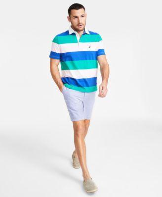 Men's Rugby-Stripe Polo Shirt & Seersucker Shorts Product Image