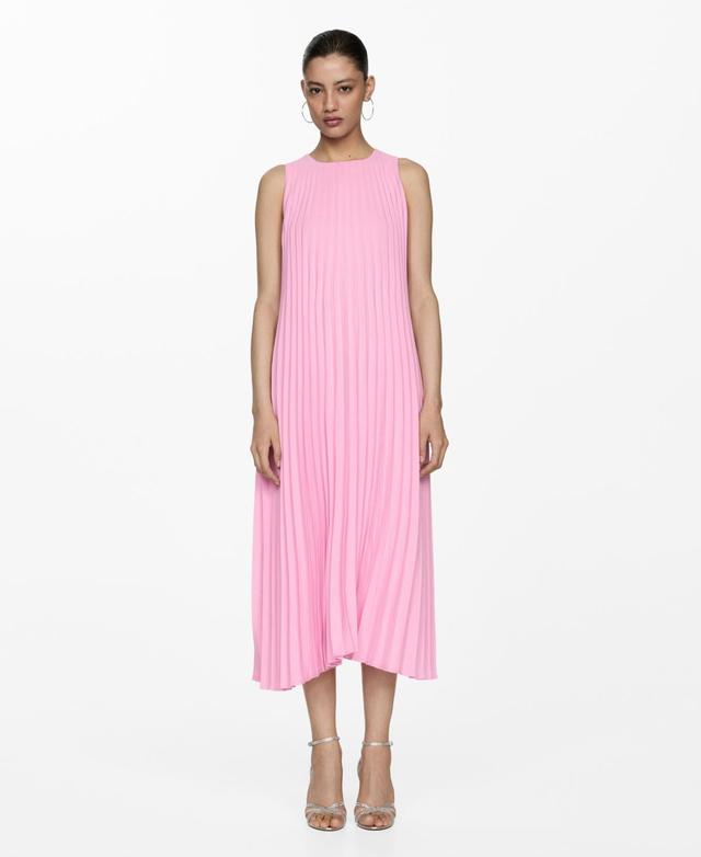 Mango Womens Pleated A-Line Dress Product Image