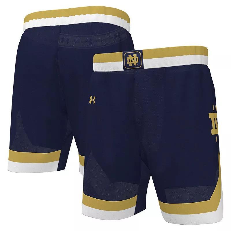 Mens Under Armour Notre Dame Fighting Irish Replica Basketball Shorts Blue Product Image