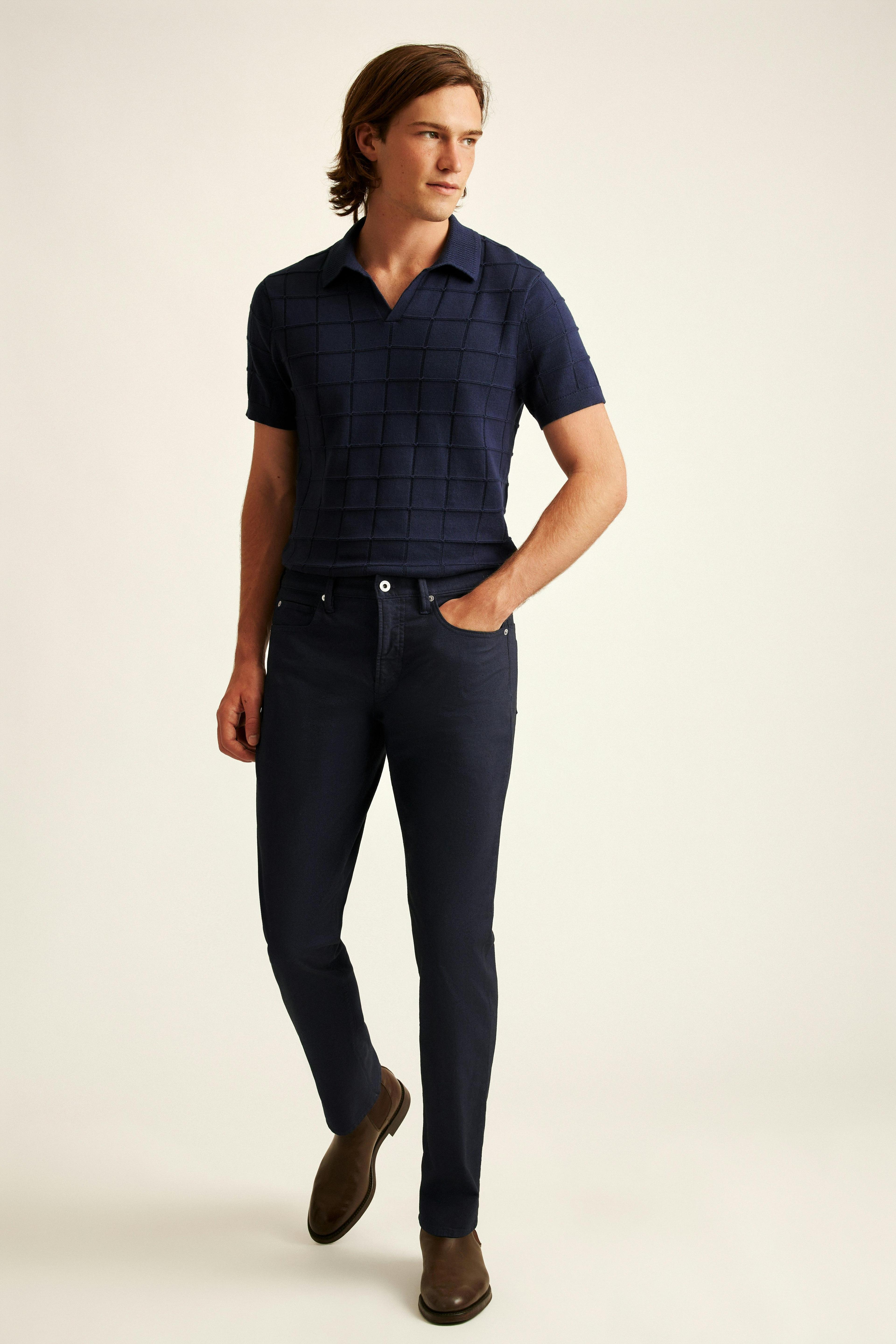 Italian Textured 5-Pocket Pant Product Image