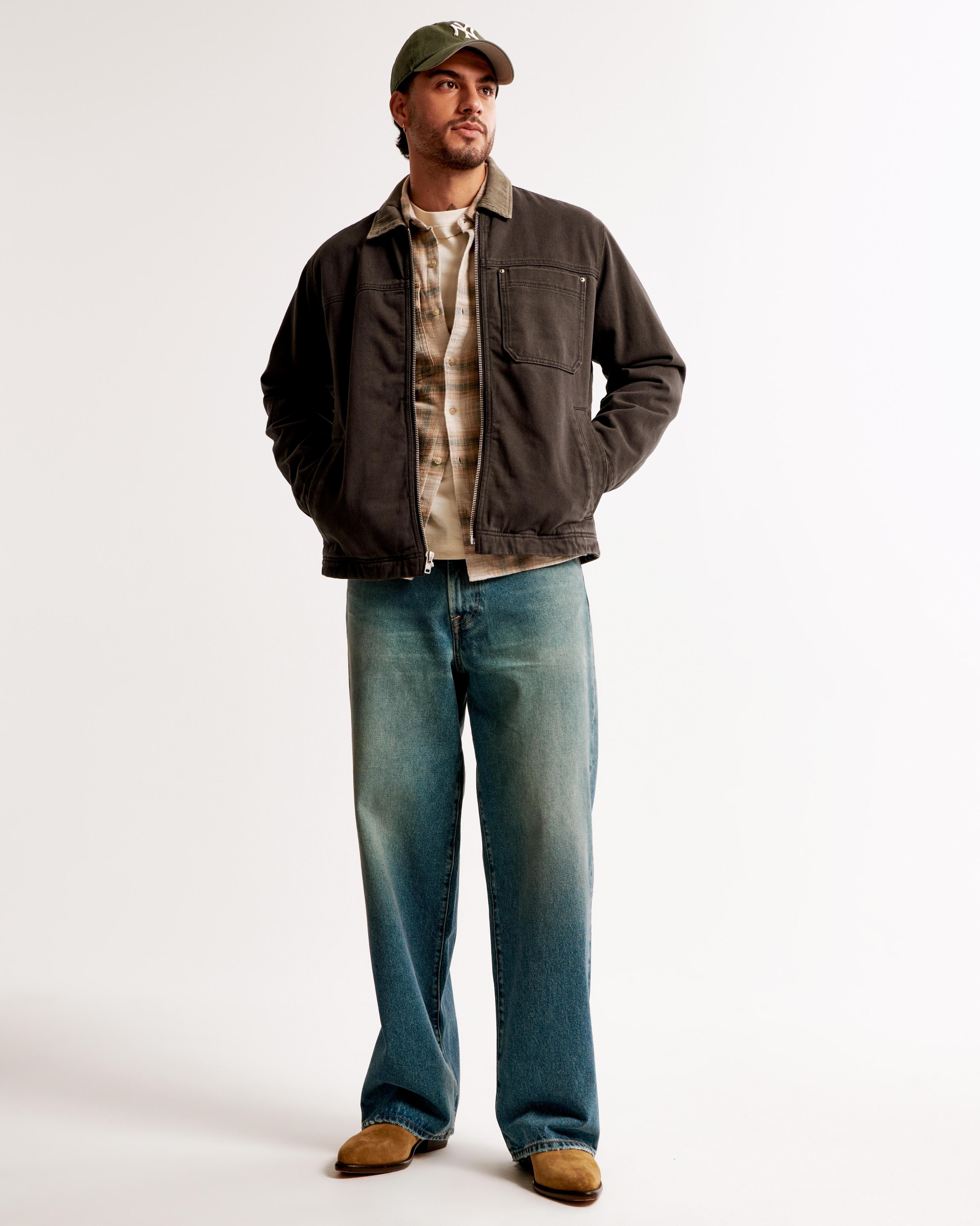 Flannel-Lined Zip Workwear Jacket Product Image