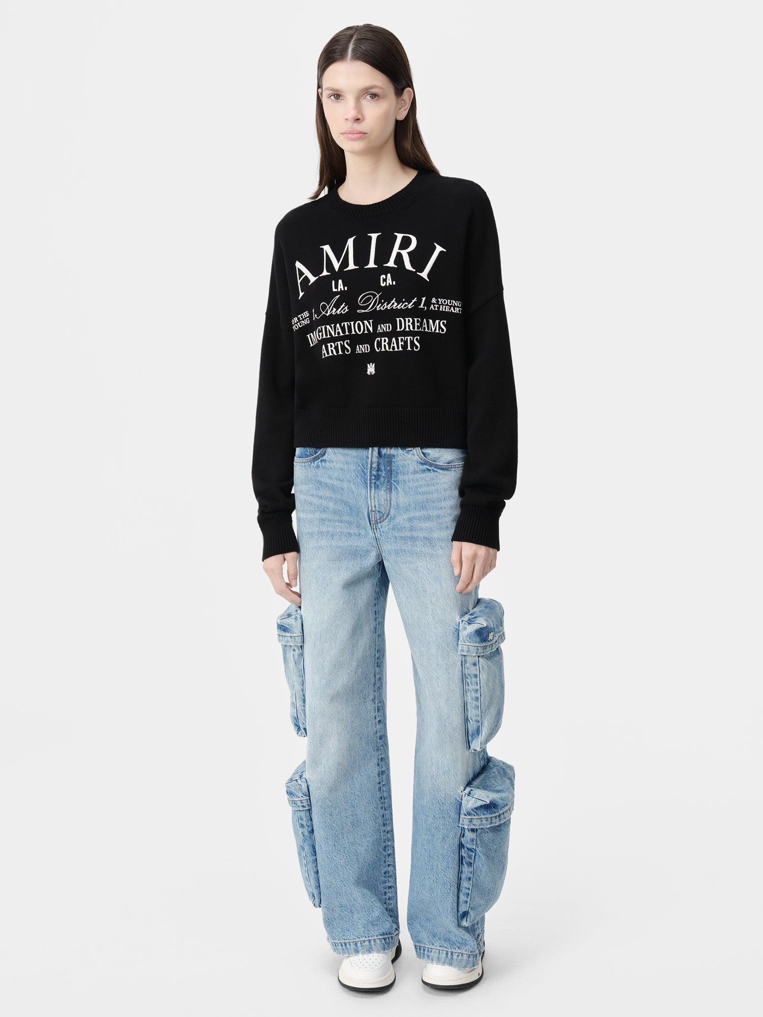 WOMEN - WOMEN'S AMIRI ARTS DISTRICT CREW - Black Female Product Image