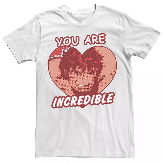 Big & Tall Marvel Hulk Invincible Heart Valentines Day Comic Tee, Mens Product Image