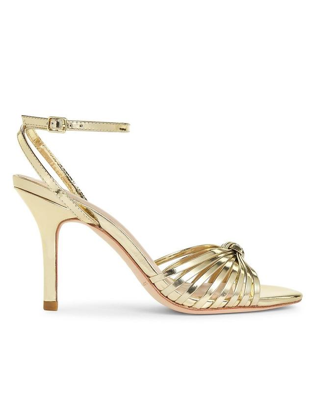 Womens Ada 90MM Knotted Metallic Leather Sandals Product Image