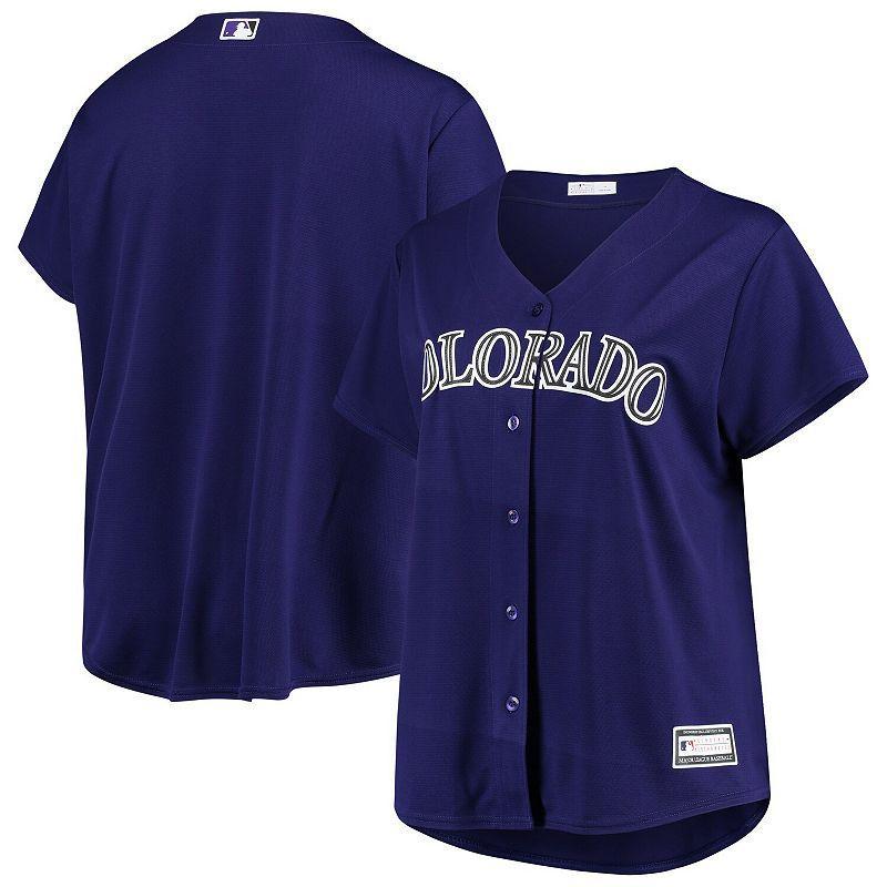 Womens Colorado Rockies Plus Size Alternate Replica Team Jersey Product Image