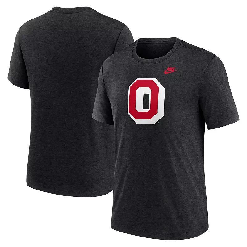 Nike Mens Ohio State Buckeyes Blitz Evergreen Legacy Primary Tri-Blend T-Shirt Product Image