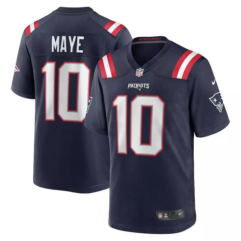 Mens Nike Drake Maye New England Patriots 2024 NFL Draft First Round Pick Player Game Jersey Blue Product Image