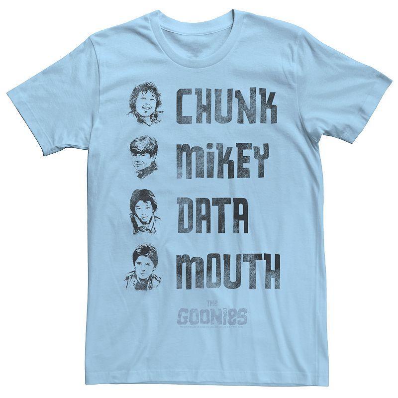 Mens The Goonies Chunk Mikey Data Mouth Name Stack Tee Product Image