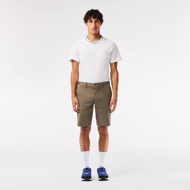 Slim Fit Stretch Cotton Bermuda Shorts Product Image