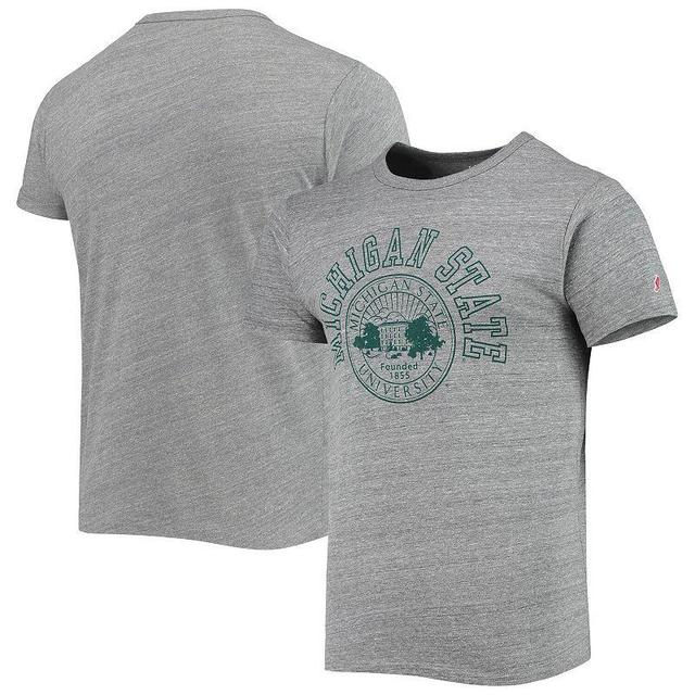 Mens League Collegiate Wear Heathered Gray Michigan State Spartans Tide Seal Nuevo Victory Falls Tri-Blend T-Shirt Product Image