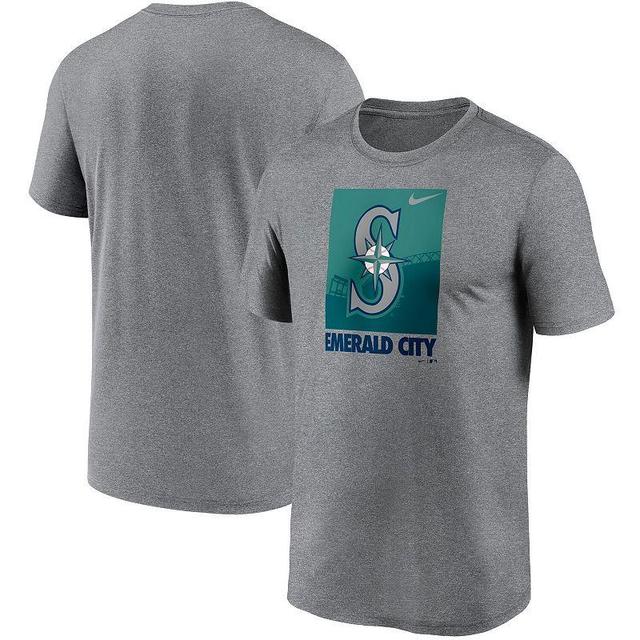 Mens Nike Heathered Gray Seattle Mariners Local Logo Legend T-Shirt Product Image