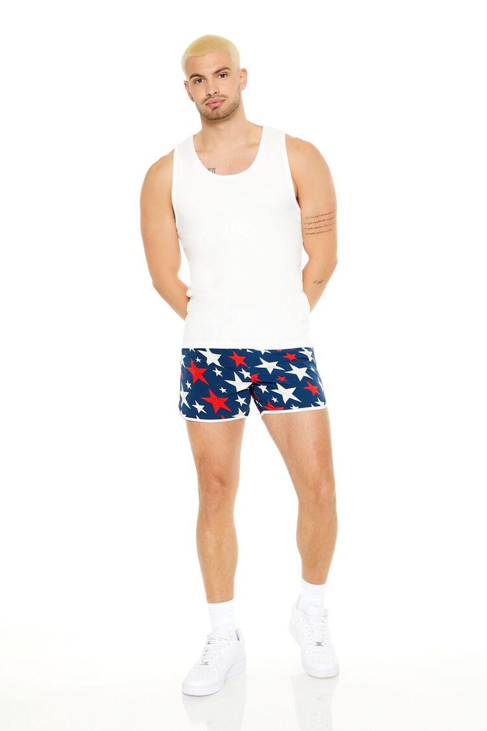 Star Print Drawstring Swim Trunks | Forever 21 Product Image