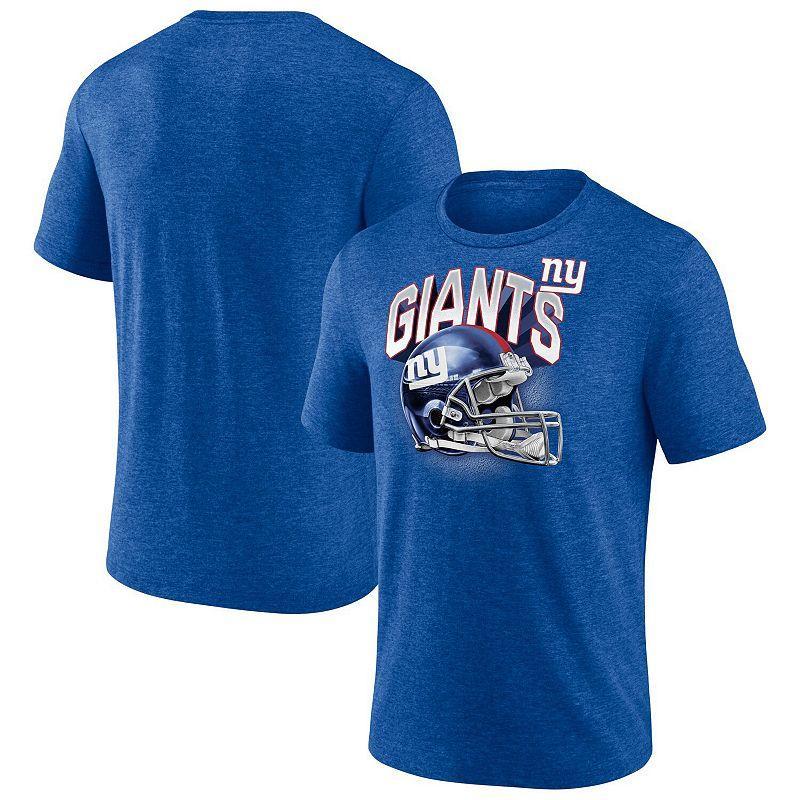 Men's Fanatics Branded Heathered Royal New York Giants End Around Tri-Blend T-Shirt Product Image