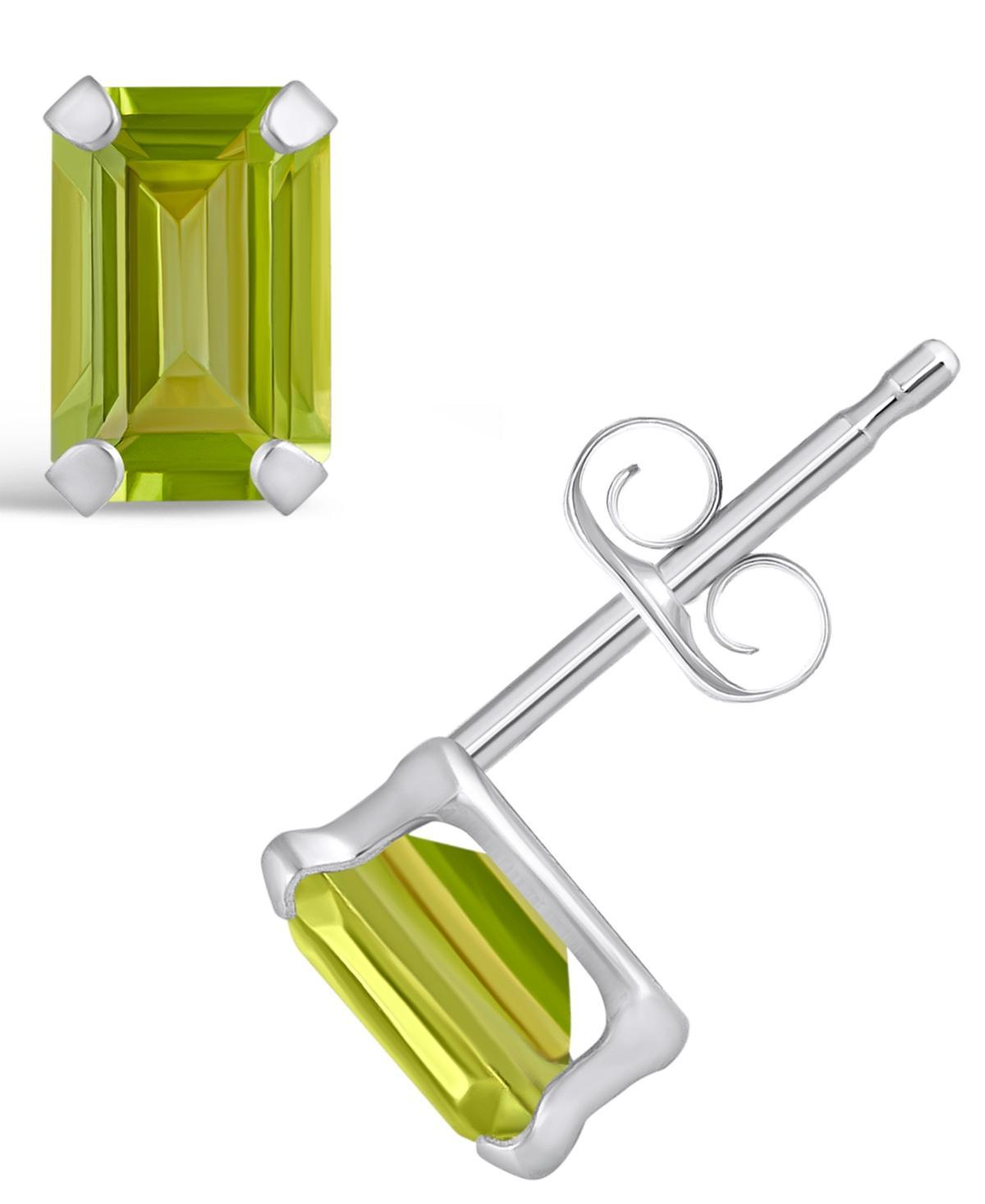 Macys Gemstone Stud Earrings in 10k White Gold Product Image