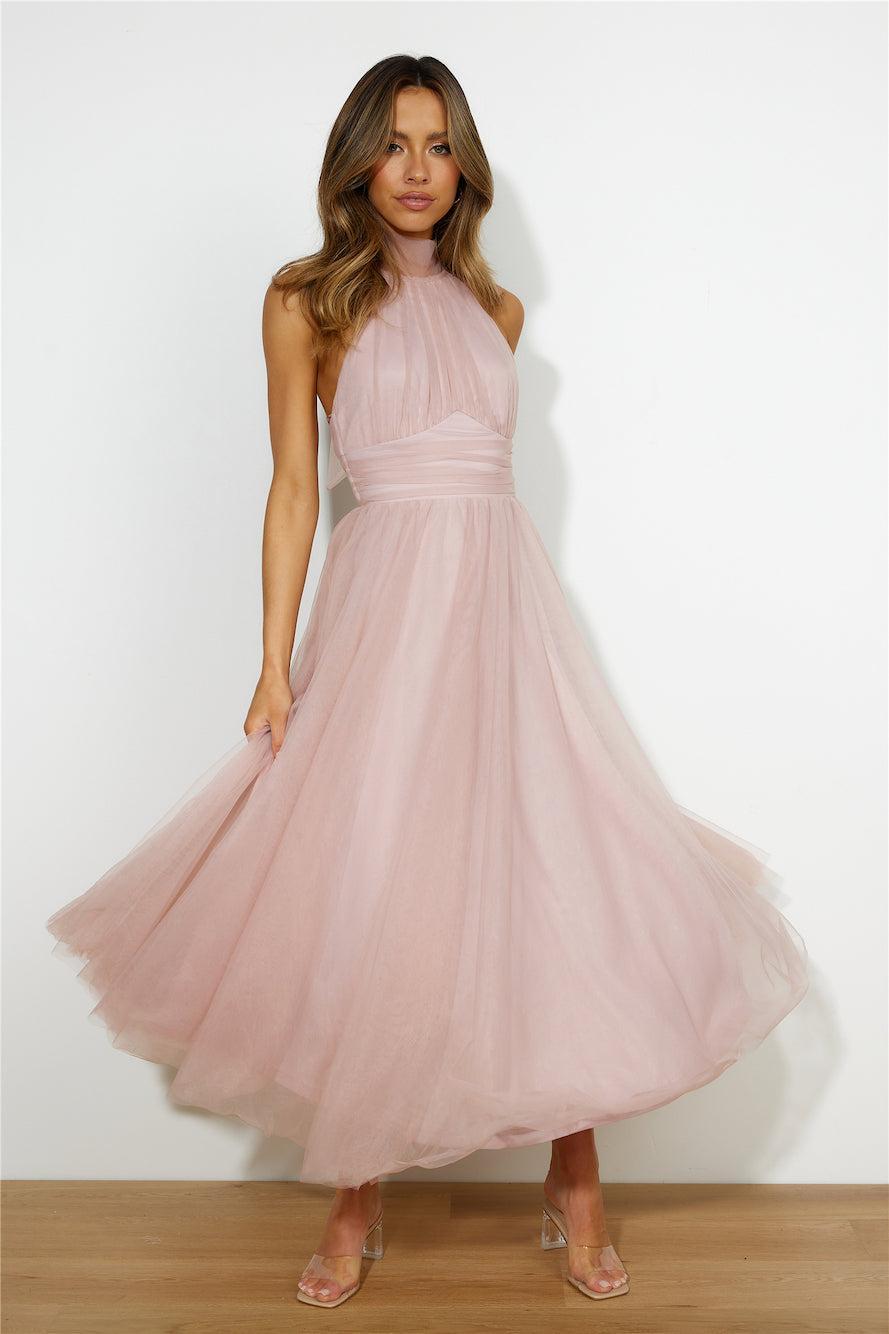 Tangled Up Maxi Dress Blush Product Image