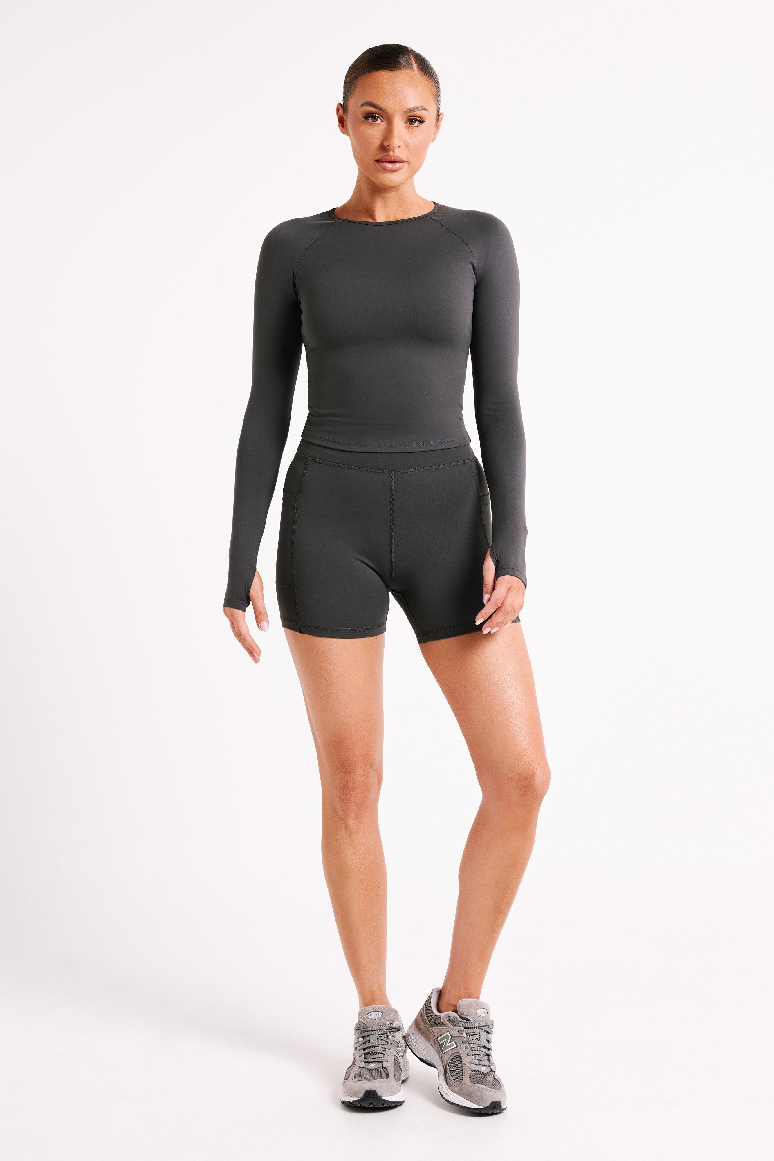 Venus Long Sleeve Top - Charcoal Product Image