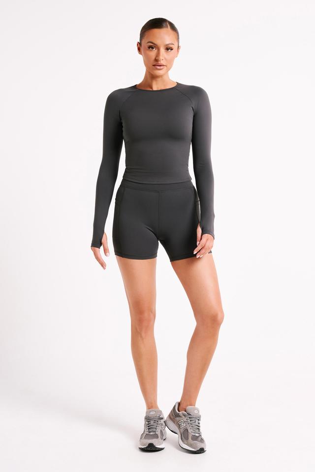 Venus Long Sleeve Top - Charcoal Product Image