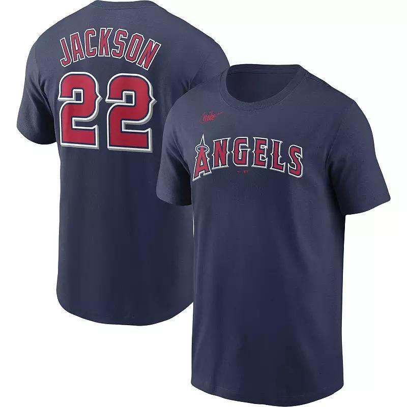 Mens Nike Bo Jackson Navy California Angels Cooperstown Collection Name & Number T-Shirt Mlb Blue Product Image