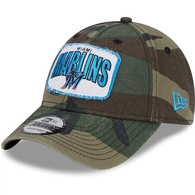 Mens New Era Camo Miami Marlins Gameday 9FORTY Adjustable Hat Product Image