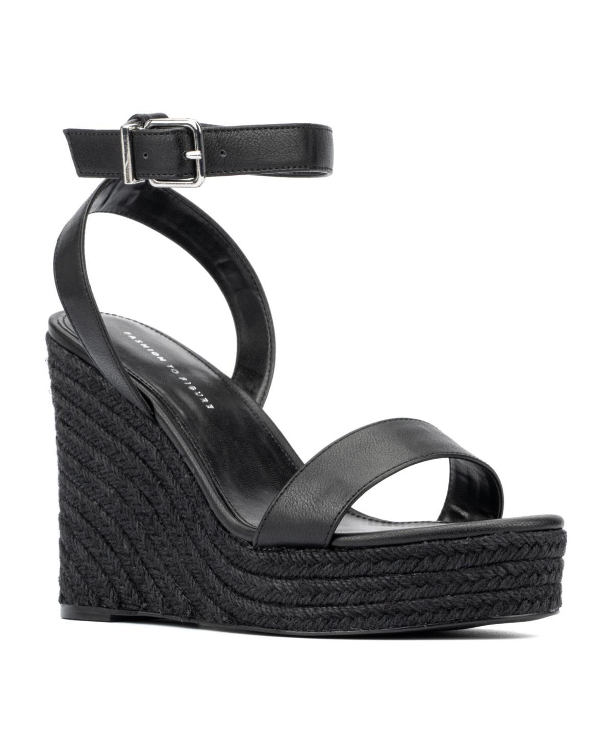 Fashion To Figure Womens Gale Wide Width Wedge Sandals Product Image