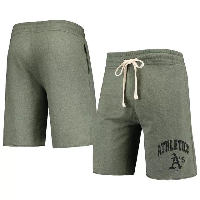 Mens Concepts Sport Heathered Olive Oakland Athletics Mainstream Tri-Blend Shorts Product Image