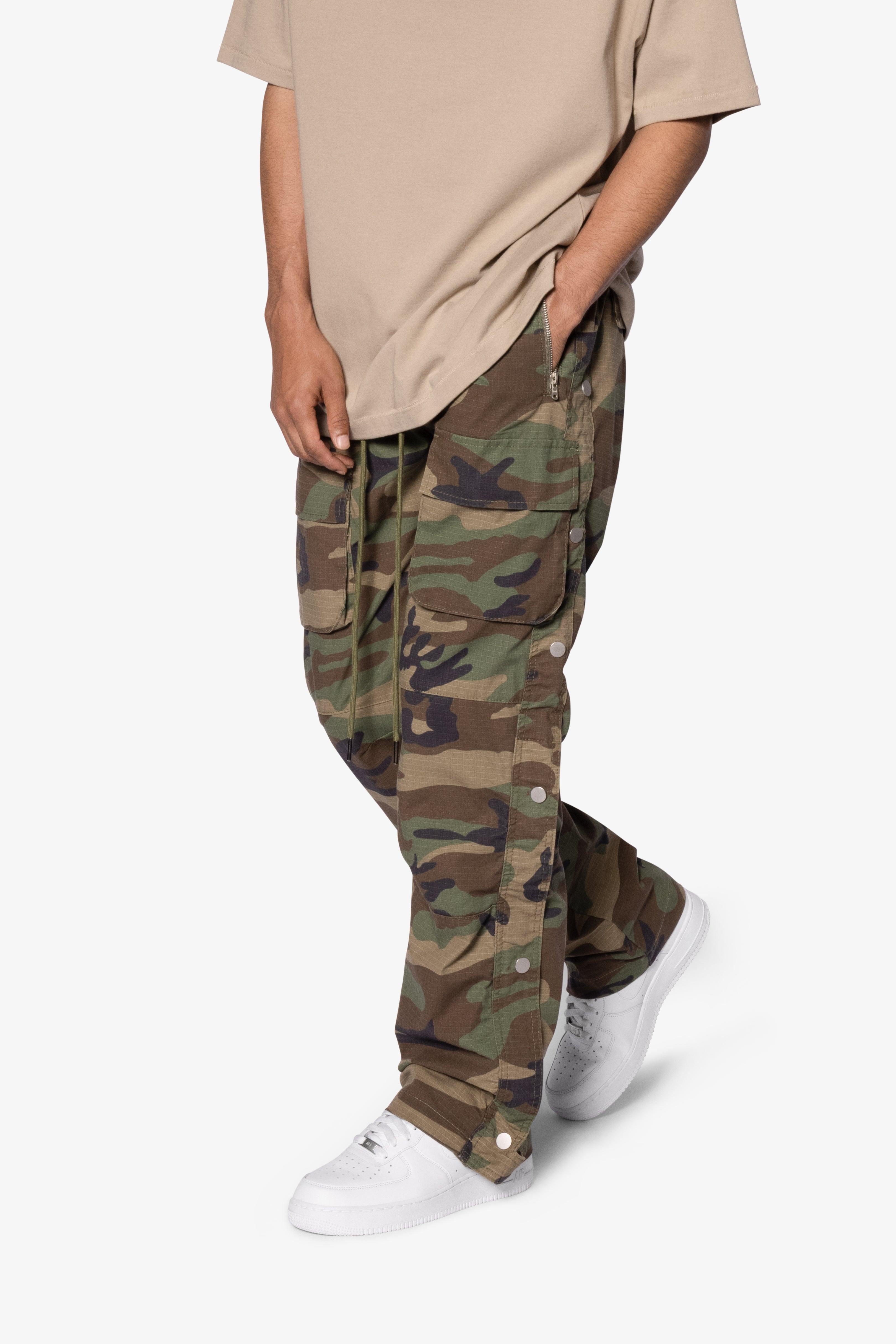 Snap Front Cargo Pants - Camo Product Image