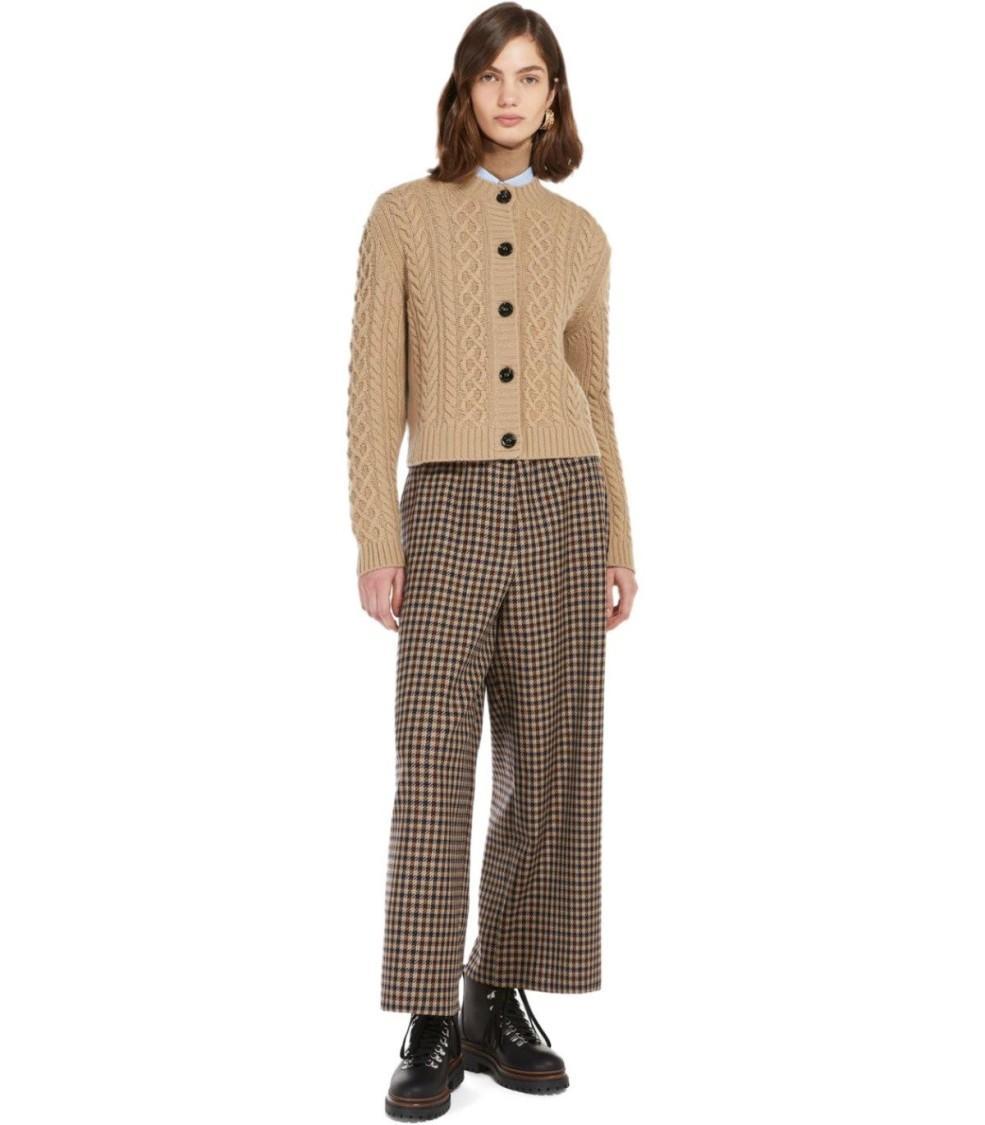 MAX MARA Cable-knit Wool Cardigan In Neutrals product image