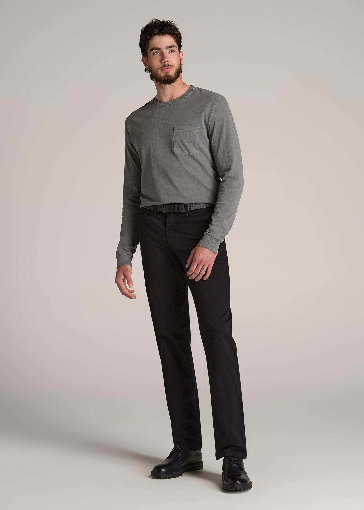 J1 STRAIGHT Leg Chinos in Black - Pants for Tall Men Male Product Image