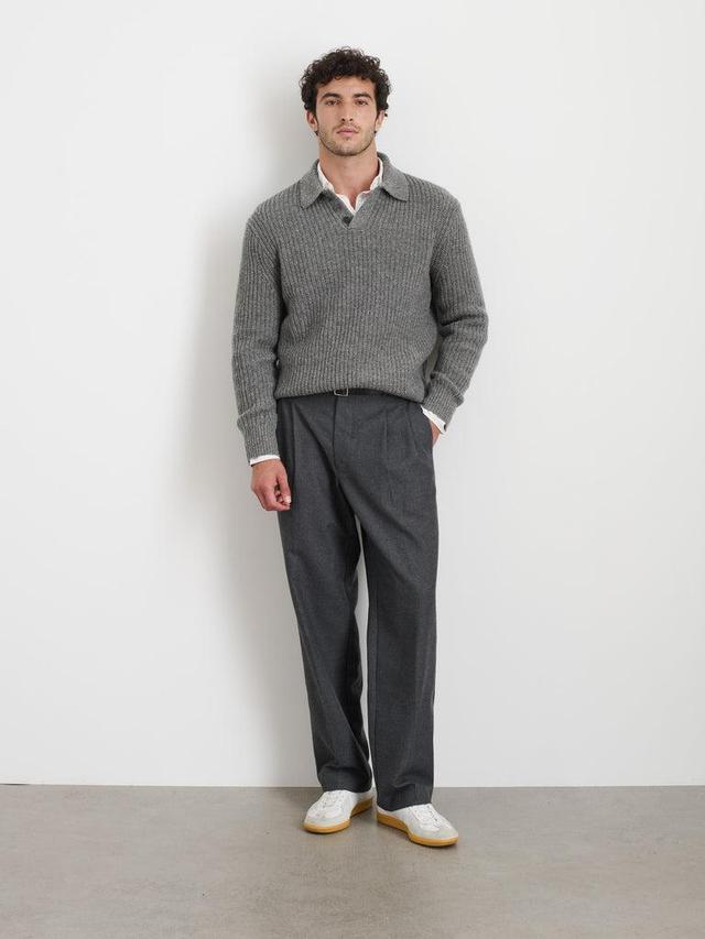 Carl Polo Sweater In Chunky Wool Product Image