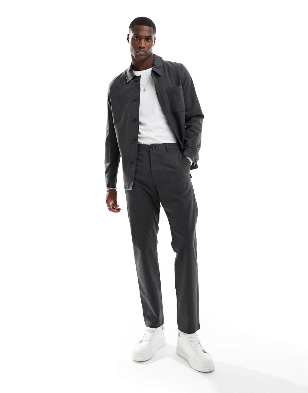 Selected Homme Slim Fit Suit PANTS In Gray Check  Product Image